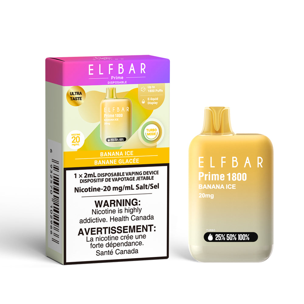Prime 1800 | Banana Ice | Disposable Vape Sale | Elfbar Official Store ELFBAR Canada Prime 1800 | Banana Ice | Disposable Vape Sale | Elfbar Official Store ELFBAR Canada