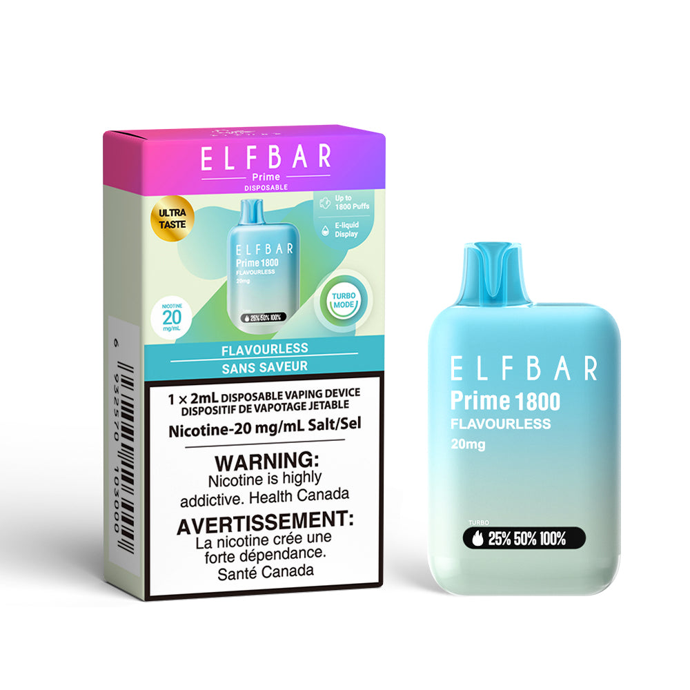 ELFBAR Prime 1800 | Flavourless Disposable Vape | Limited Sale Canada ELFBAR Canada ELFBAR Prime 1800 | Flavourless Disposable Vape | Limited Sale Canada ELFBAR Canada