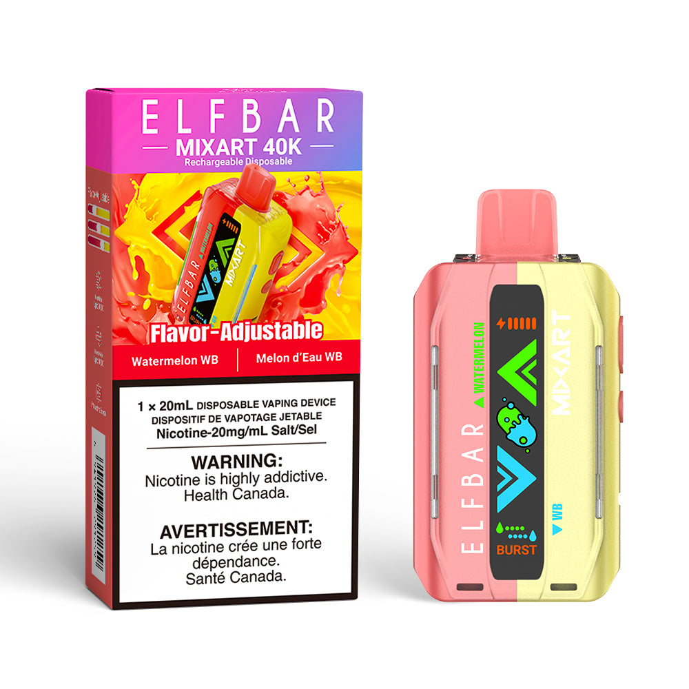 disposable vape canada free shipping ELFBAR MixArt 40K | Watermelon WB Disposable Vape Sale