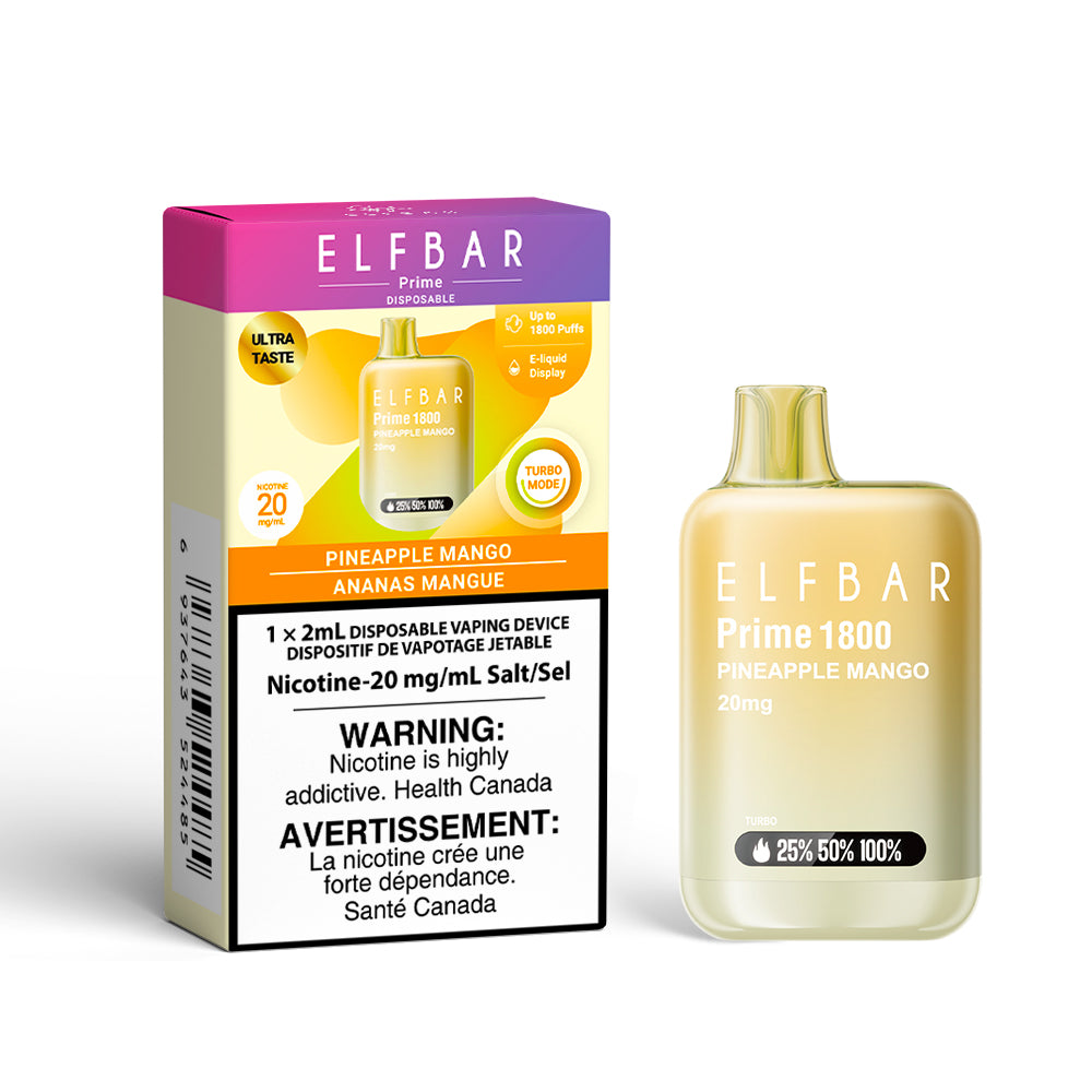 ELFBAR Prime 1800 Vape | Pineapple Mango Flavour | Limited Sale Canada ELFBAR Canada ELFBAR Prime 1800 Vape | Pineapple Mango Flavour | Limited Sale Canada ELFBAR Canada
