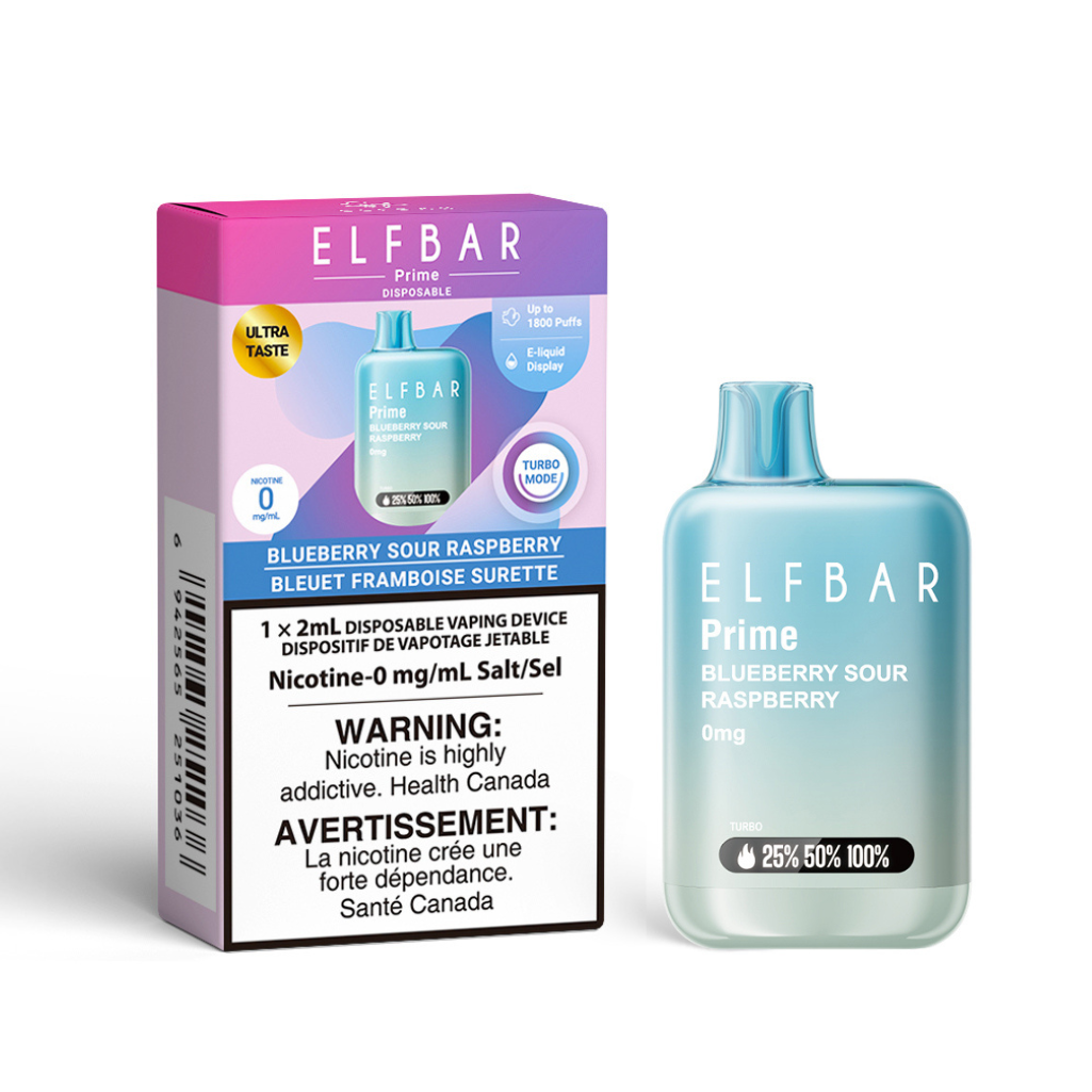 ELFBAR Prime Zero Nic - Blueberry Sour Raspberry