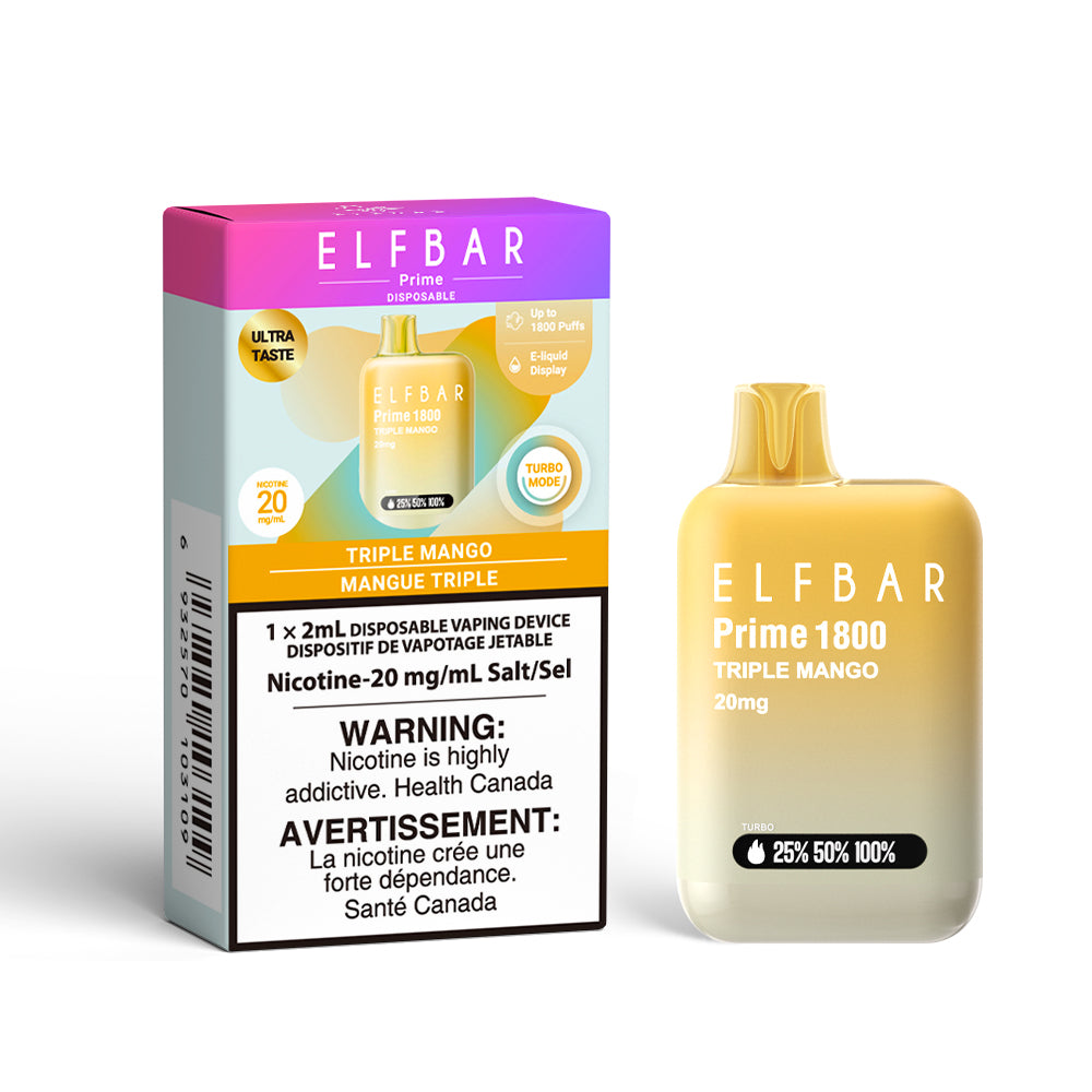 ELFBAR Prime | Triple Mango Disposable Vape| Limited Sale Canada ELFBAR Canada ELFBAR Prime | Triple Mango Disposable Vape| Limited Sale Canada ELFBAR Canada