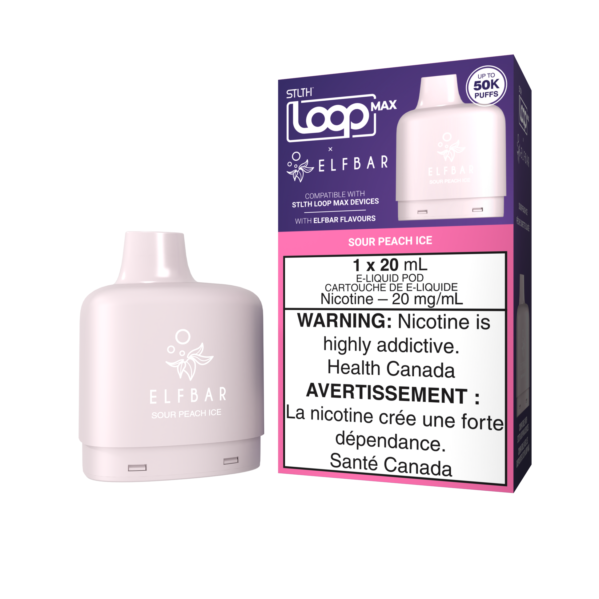 ELFBAR-STLTH-LOOP-MAX-50k-Puffs-Sour-Peach-Ice-Disposable-Vape-Pod