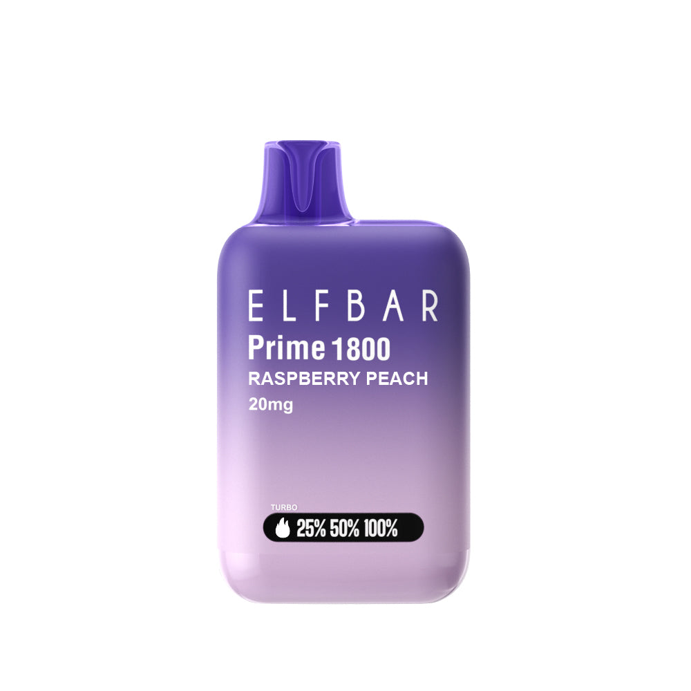 ELFBAR Prime 1800 Raspberry Peach Nicotine Vape Canada