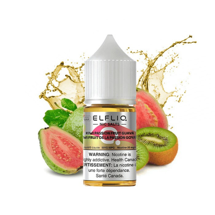 Elfbar-Vape-E-liquid-Kiwi Passion-Fruit-Guava-Nic-Salts-Elfliq