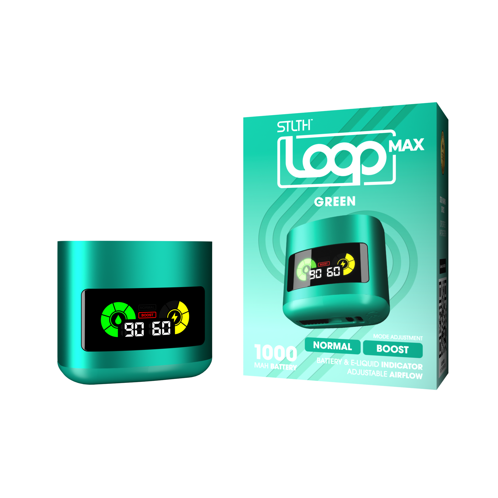 STLTH-ELFBAR-loop-max-vape-device-Green