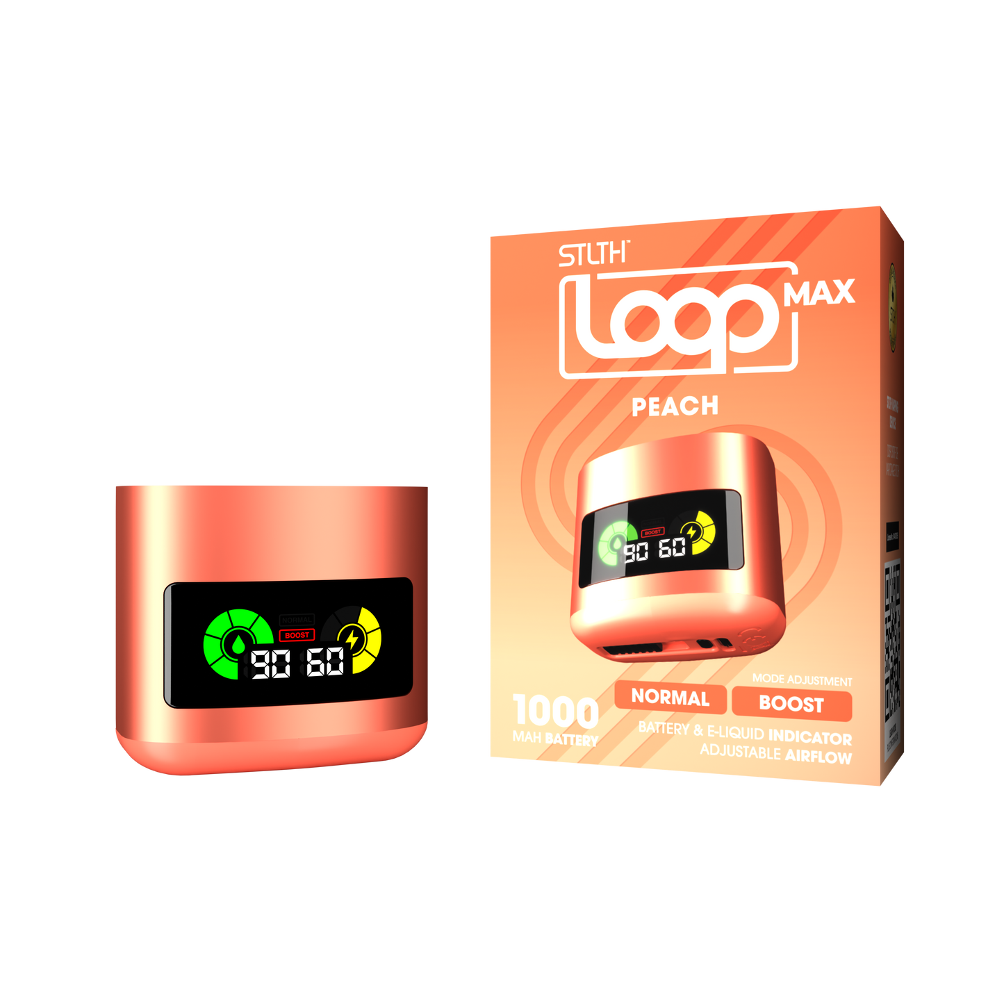 STLTH-ELFBAR-loop-max-vape-device-Peach-1